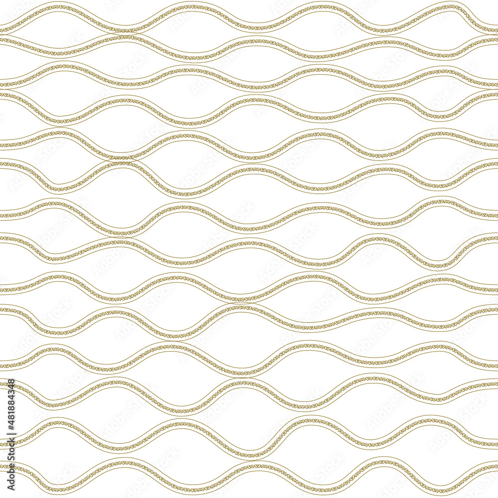Seamless pattern, wave, brush art, illustration