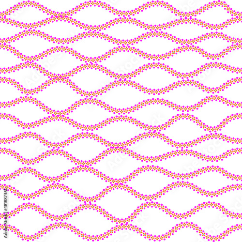 Seamless pattern, wave, brush art, illustration