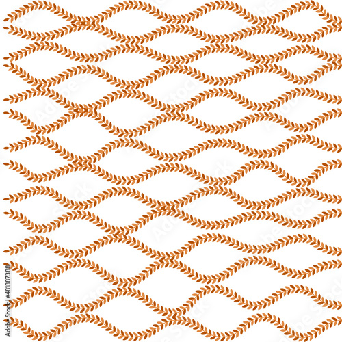Seamless pattern, wave, brush art, illustration