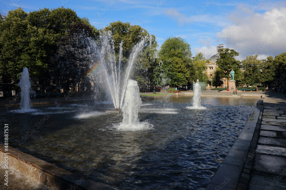 Naklejka premium Oslo - Springbrunnen / Oslo - Fountain
