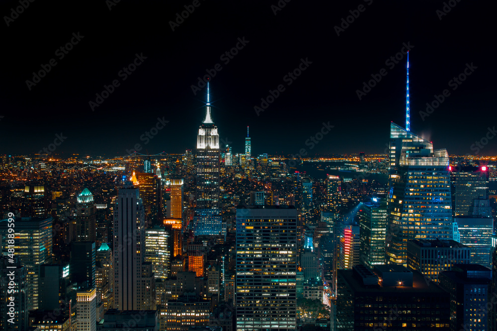 NYC cityscape from top of Rockafeller Center