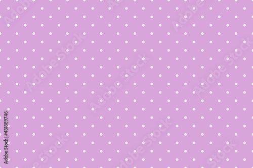 Seamless polkadot pattern with circles on violet background. Vector