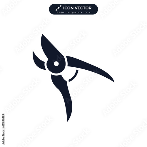 Garden pruner icon symbol template for graphic and web design collection logo vector illustration