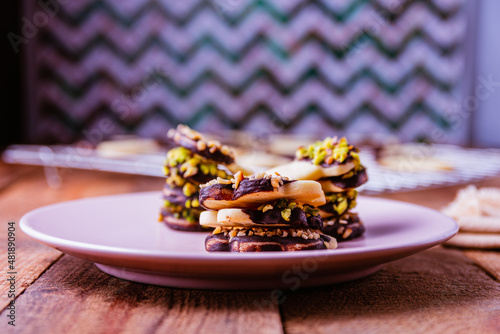 galletas con chocolate de cerca en primer plano