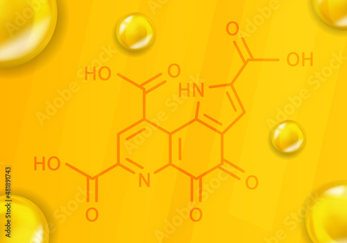 Vitamin B14 chemical formula. Vitamin B14 Realistic chemical molecular structure