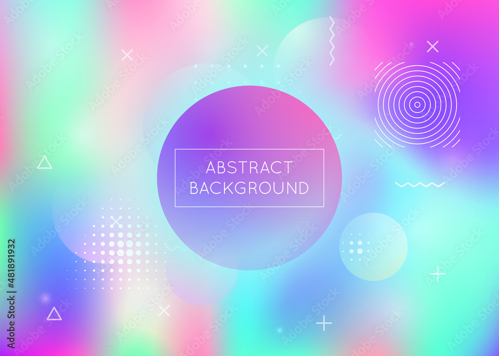 Obraz premium Liquid Pattern. Hologram Fluid. Gradient Presentation. Motion Dots. Retro Screen. Violet Space Background. Shiny Futuristic Magazine. Trendy Flyer. Purple Liquid Pattern