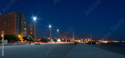 Night view of the city, Matosinhos, Portugal photo