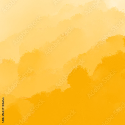 Yellow Watercolor Background. Abstract Digital Art