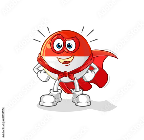 indonesian flag heroes vector. cartoon character