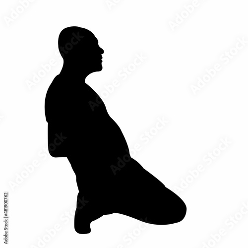 a man body silhouette vector photo