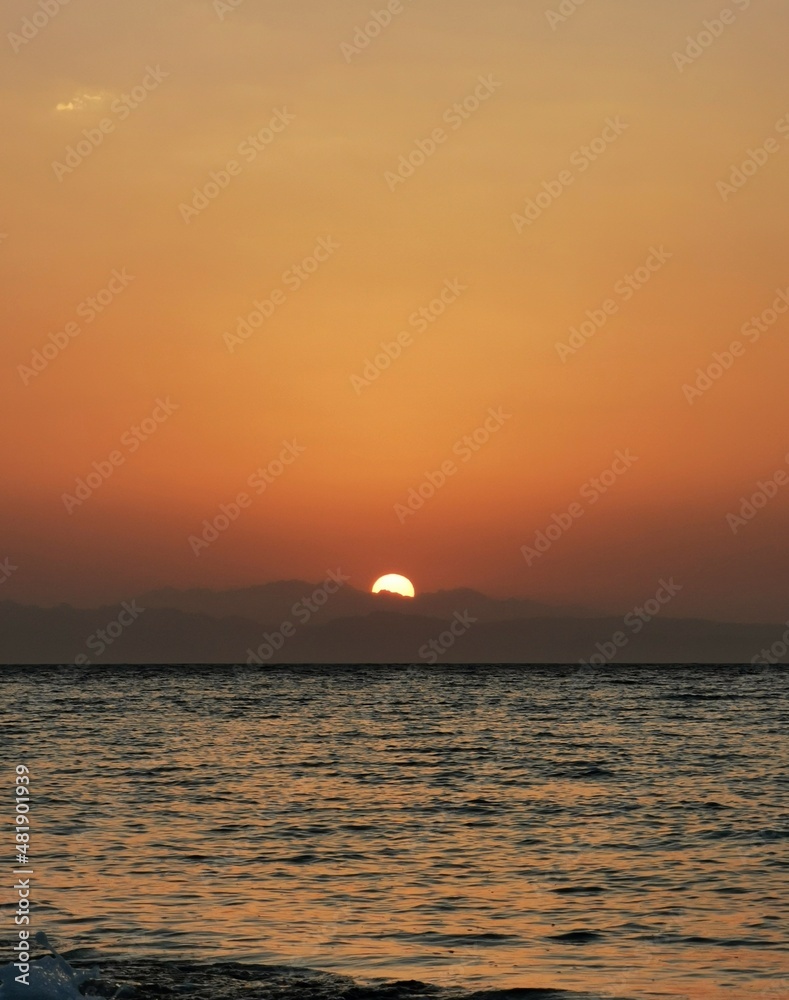 sunset over the red sea