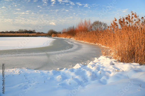 sonniger Wintertag in den Rieselfeldern