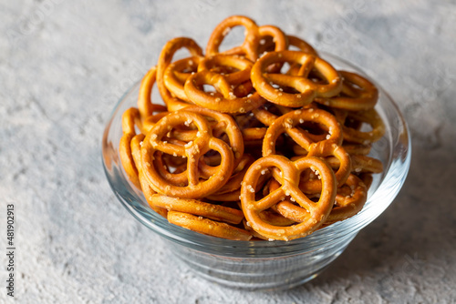 Mini crispy pretzels, food ...