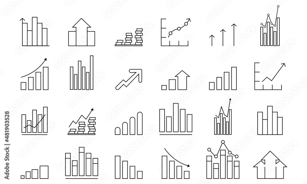 
Set of business charts. Vector illustration