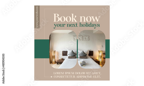 Luxury Hotel Room Social Media Instagram and Facebook Post