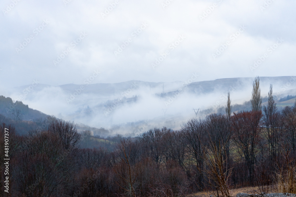 Panoramic view of Volovets city, Carpathian mountains, Ukraine Panoramic view of Volovets city, Carpathian mountains, Ukraine