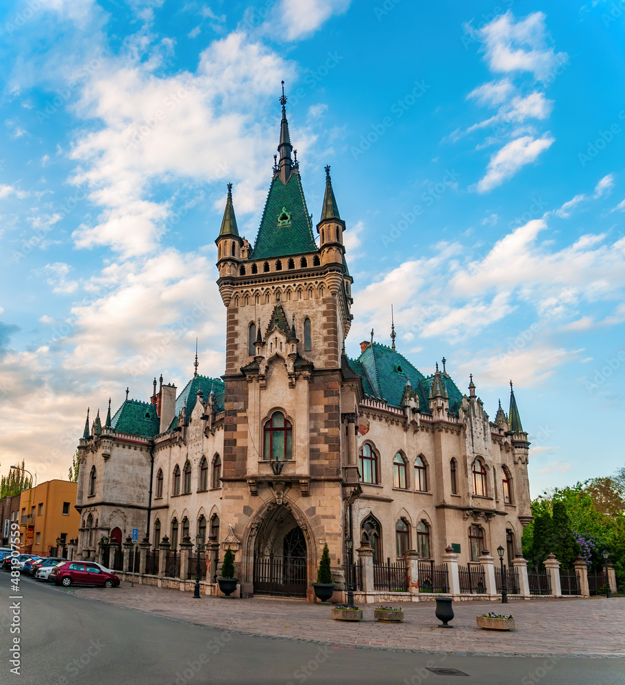 Scenic view of neo-gothic Jakab's palace in Kosice, Slovakia