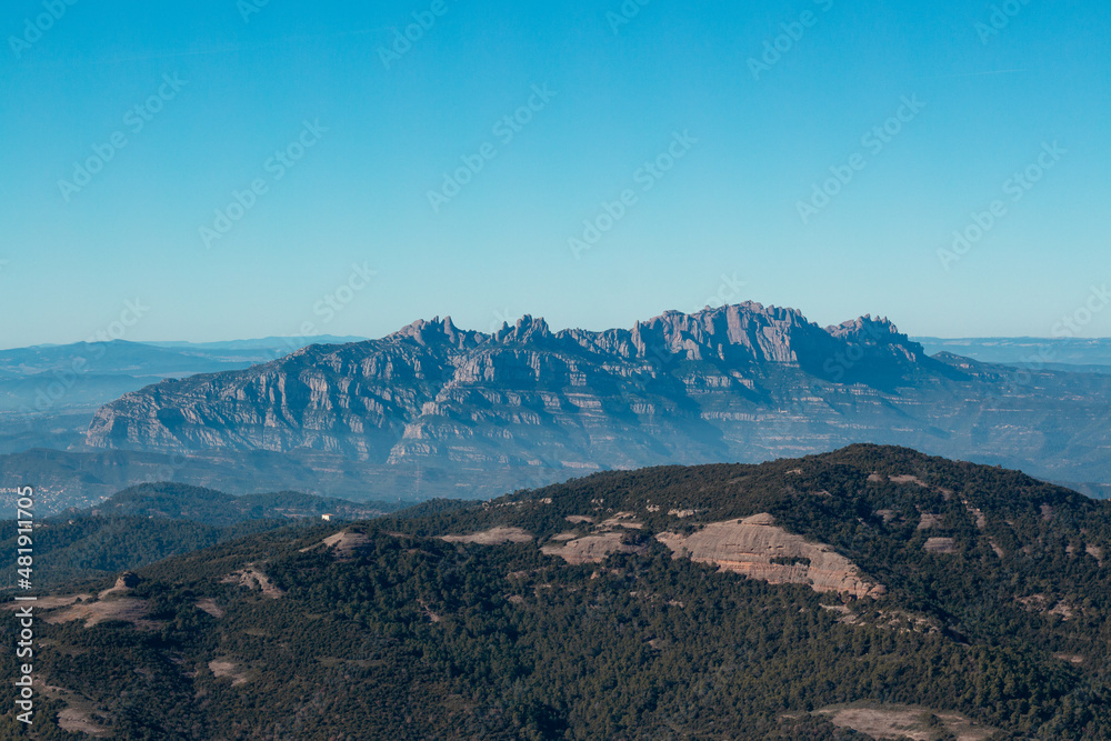 montserrat mountain landscape shape of a saw 