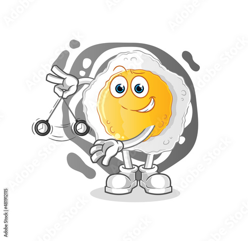 sunny side up hypnotizing cartoon. cartoon mascot vector