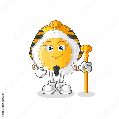 sunny side up ancient egypt cartoon. cartoon mascot vector