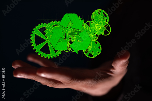 Mechanism green gears and c...