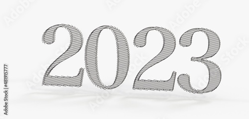 2023 New year change, turn.