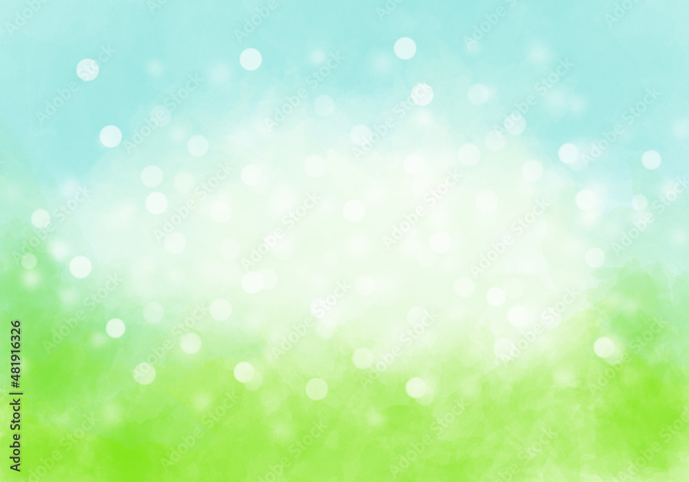 Blue, white and green bokeh lights image. Sparkling circles abstract background, defocused background Blue, white and green bokeh lights image. Sparkling circles abstract background, defocused background