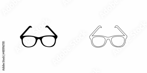 Eyeglasses icon vector. Flat simple sign. 