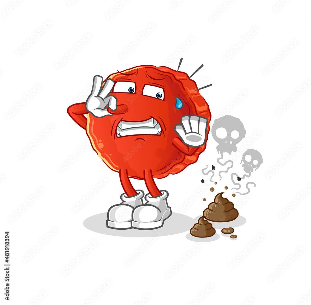 bottle cap with stinky waste illustration. character vector bottle cap with stinky waste illustration. character vector