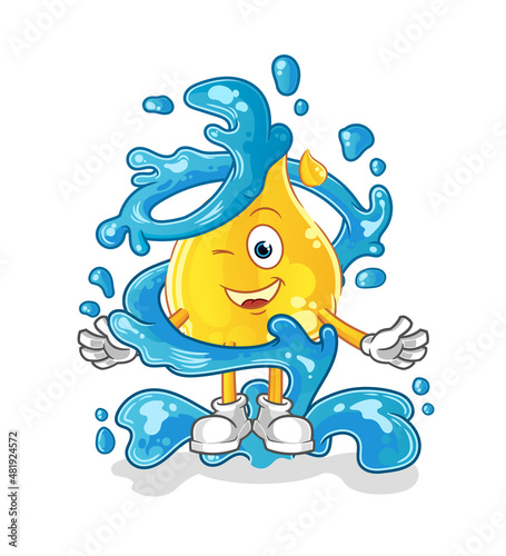 oil fresh with water mascot. cartoon vector