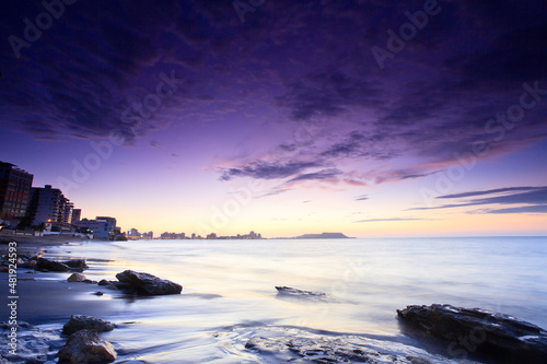Obraz na płótnie Salinas beach Ecuador sunset travel w salonie