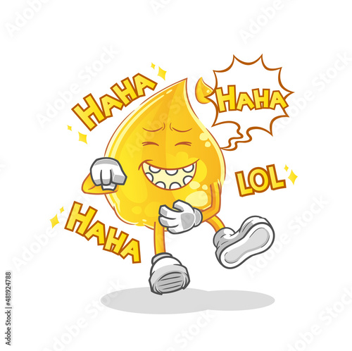 oil Laugh Out Loud character. cartoon mascot vector