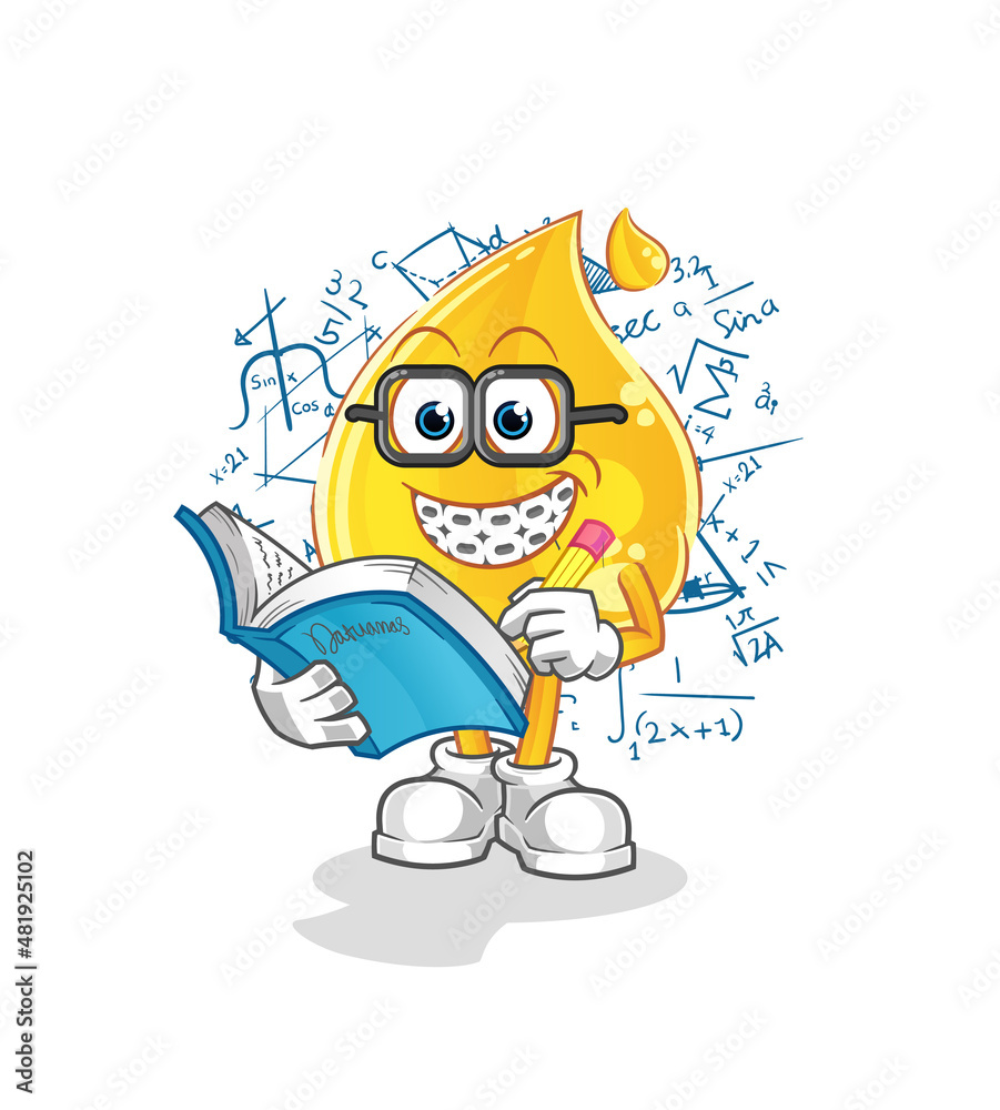 Obraz premium oil geek cartoon. cartoon mascot vector