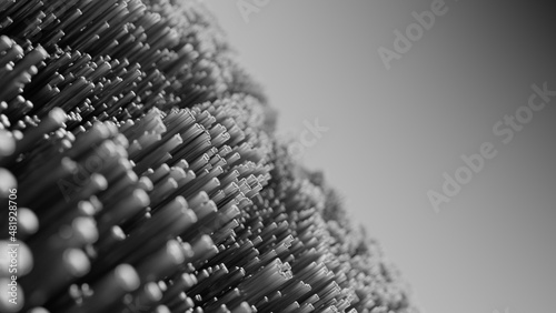 3d render metal cylinders