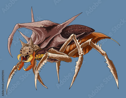 Drawing Bughost, monster character,poisonous, biggest, art.illustration, vector