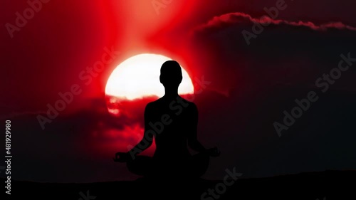 Woman Meditating outdoor 