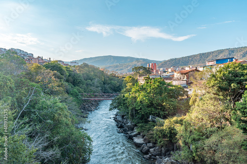 LANDSCAPE OF THE CITY OF SAN GIL IN COLOMBIA WITH THE FONCE RIVER