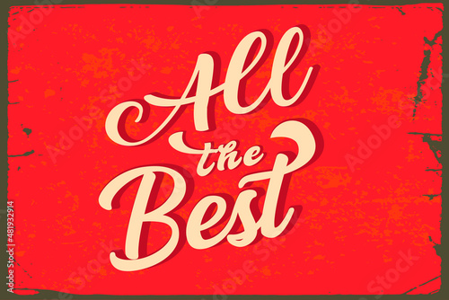 
Best wishes to you. Greeting card. Vector lettering.