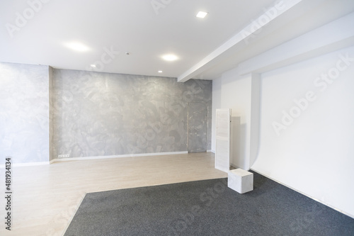 empty room, white large office space