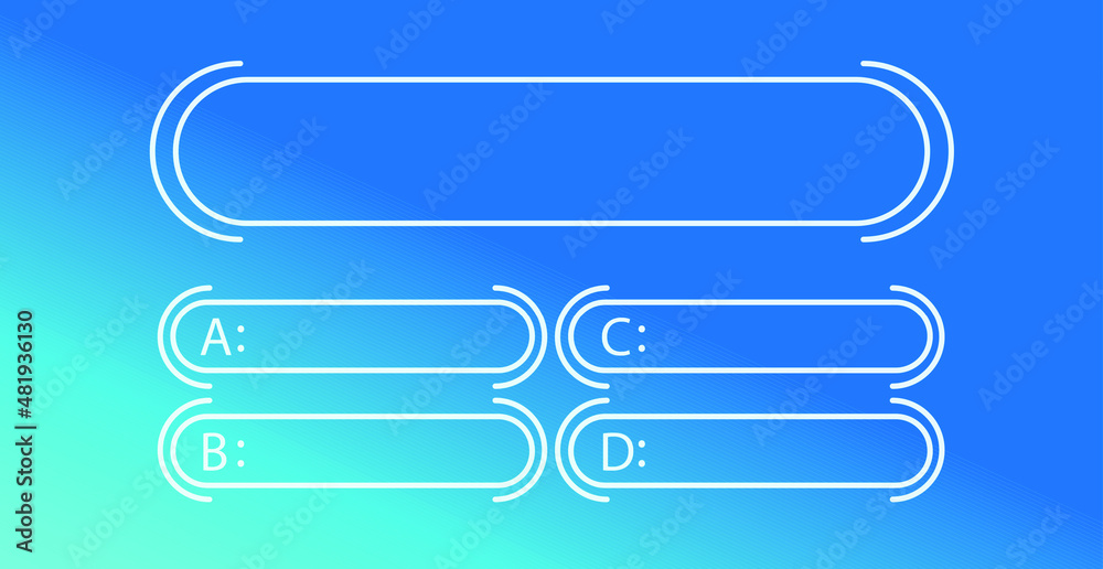 Question and answers modern style vector template for quiz game, exam, tv show, school, examination test Question and answers modern style vector template for quiz game, exam, tv show, school, examination test