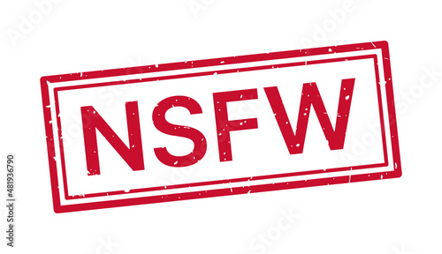 NSFW red stamp on white background.