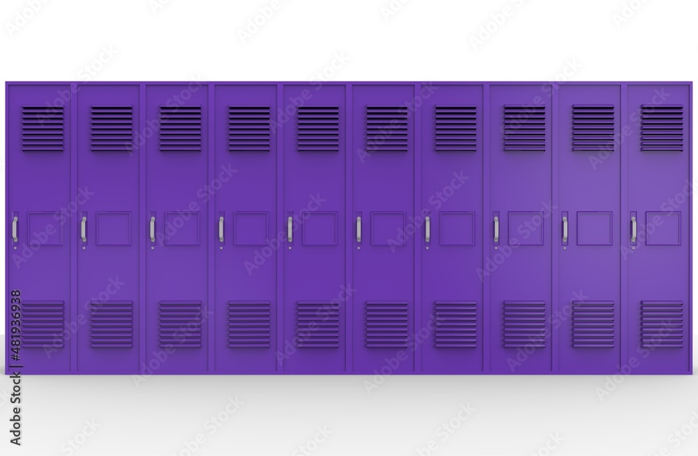 lockers purple primary secondary school in a row image 3d illustration lockers purple primary secondary school in a row image 3d illustration