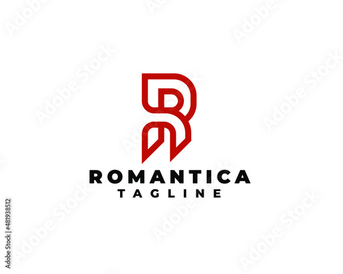 letter R monoline logo concept. Vector illustration Free Download letter R monoline logo concept. Vector illustration - GFXLoad