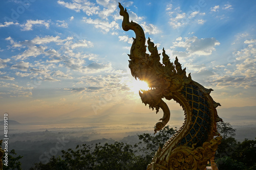 serpent at Wat Doi Phra Chan.  © so_sira
