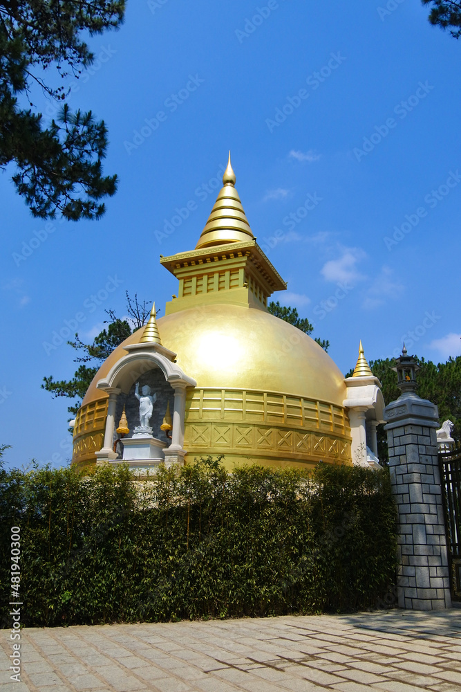 The view inside Trúc Lâm Phụng Hoàng Zen Monastery
in Da Lat Vietnam.