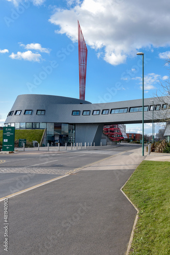Nottingham, England - January 22, 2022: Jubilee Campus is a modern campus which is part of The University of Nottingham and is located only one mile from University Park.