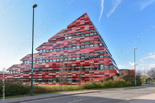 Nottingham, England - January 22, 2022: Jubilee Campus is a modern campus which is part of The University of Nottingham and is located only one mile from University Park.
