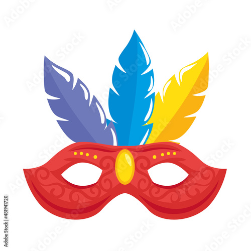 mardi gras red mask