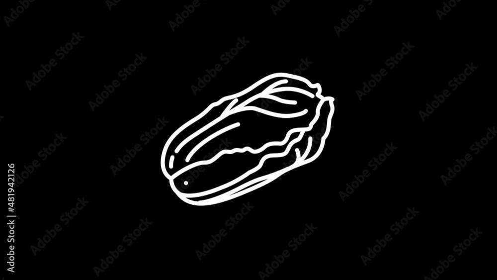Chinese Cabbage line icon on the Alpha Channel Chinese Cabbage line icon on the Alpha Channel