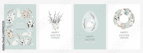 Tablou canvas Happy Easter - vector print
